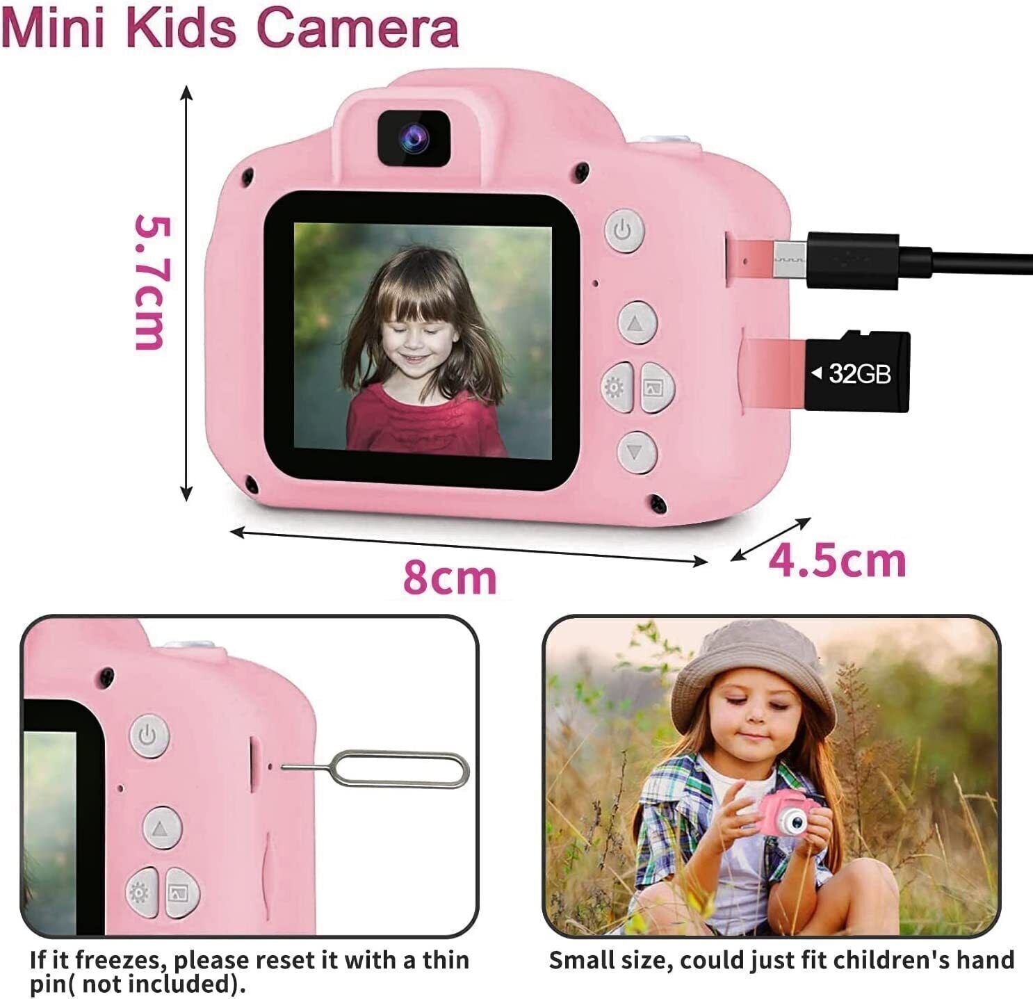 Children Kids Gift LCD Camera for Mini Toy Digital Children Camera UK 1080P HD