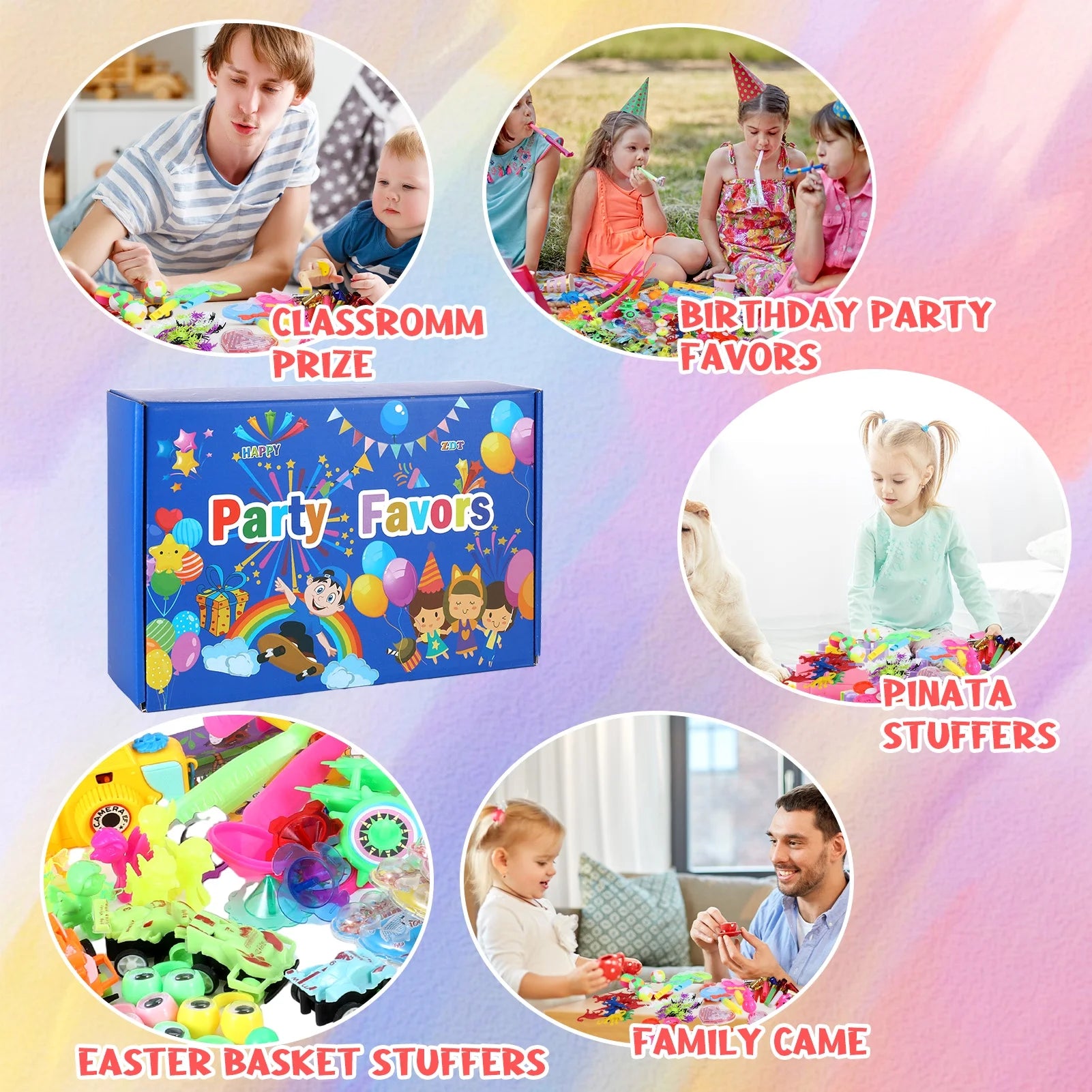 810 Pcs Party Favors for Kids, Fidget Pack Goodie Bags Bulk Toys Treasure Box for Boys Girls, Birthday Party Stocking Stuffers, Pinata Filler Stuffers Toys for Classroom Carnival Prizes Gifts