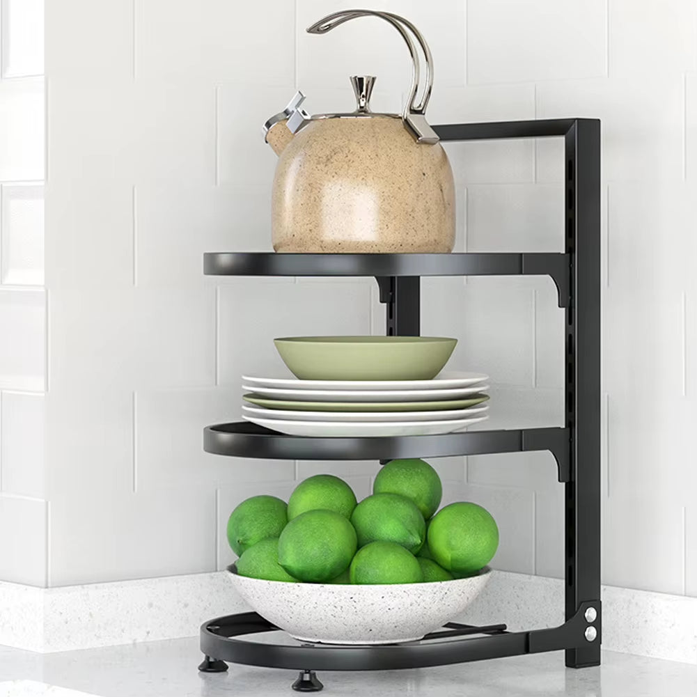 Multi-Tier Adjustable Kitchen Organizer Rack for Pot Pan