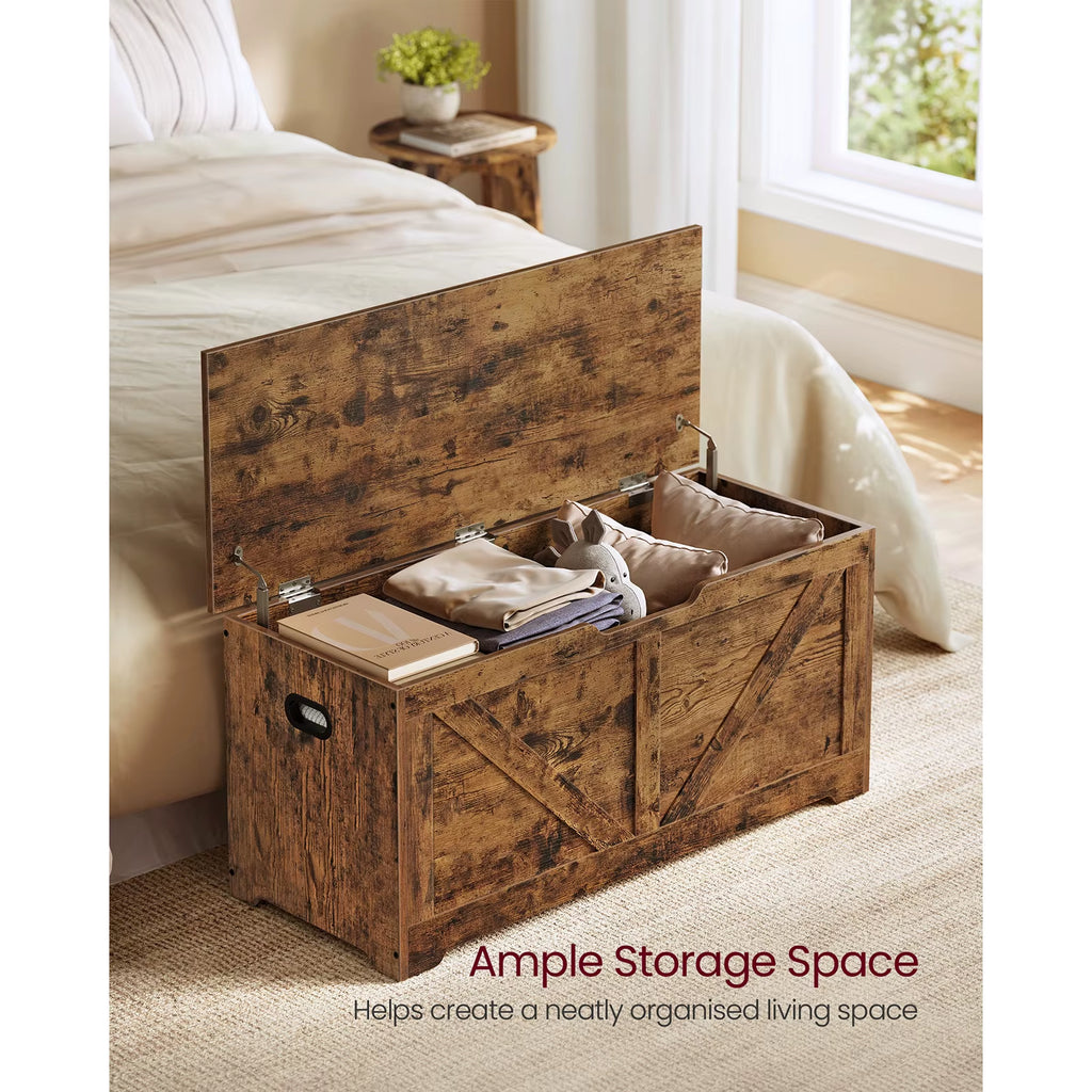 Storage Chest, Storage Bench, Blanket Box with 2 Safety Hinges, Shoe Storage Bench, for Bedroom, Living Room