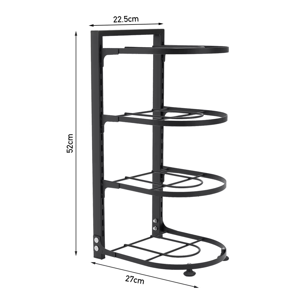 Multi-Tier Adjustable Kitchen Organizer Rack for Pot Pan