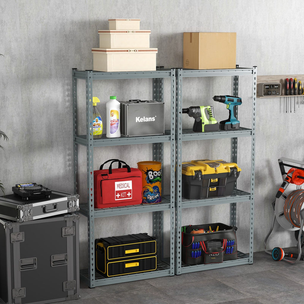 4-Tier Garage Metal Storage Shelves Utility Storage Rack Organizer
