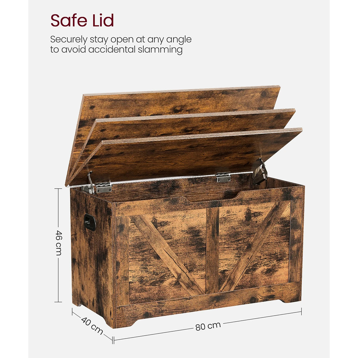 Storage Chest, Storage Bench, Blanket Box with 2 Safety Hinges, Shoe Storage Bench, for Hallway, Bedroom, Living Room