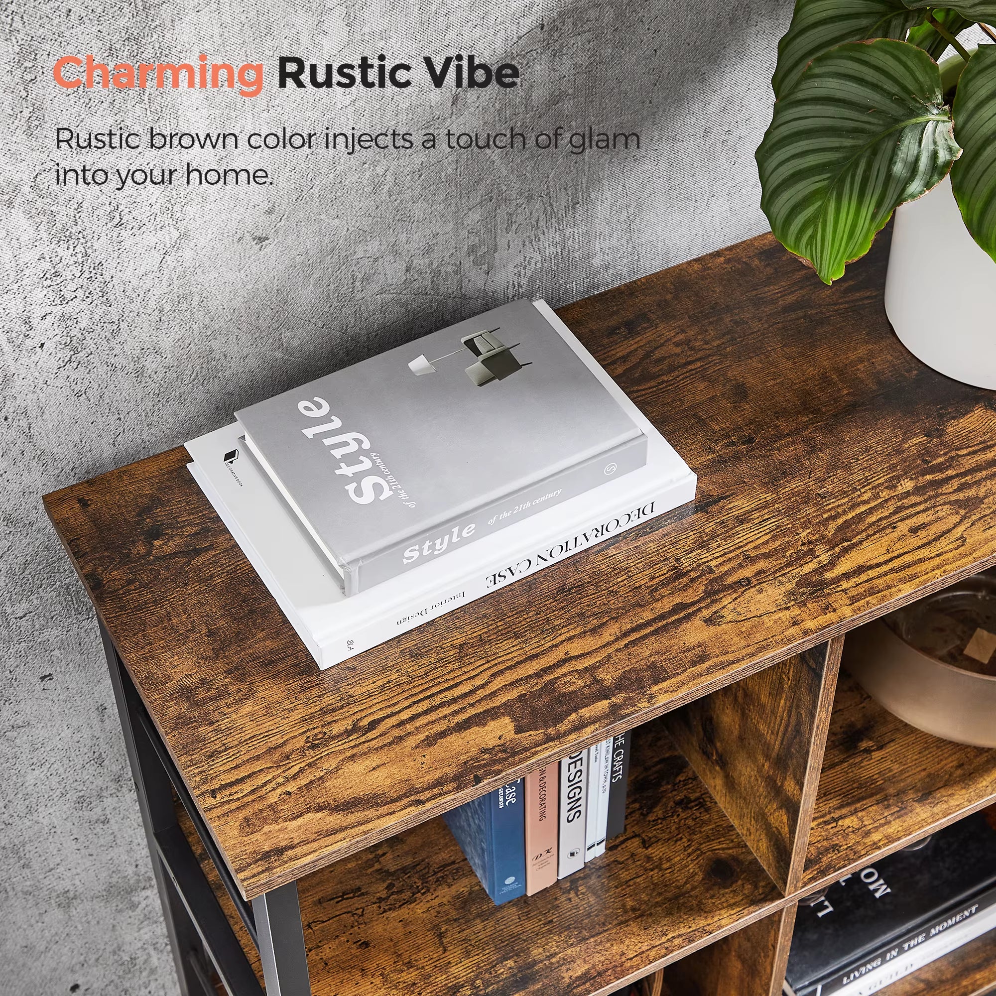 Bookshelf Shelf Unit 6 Compartments for Office Living Room Bedroom 120 X 33 X 80 Cm