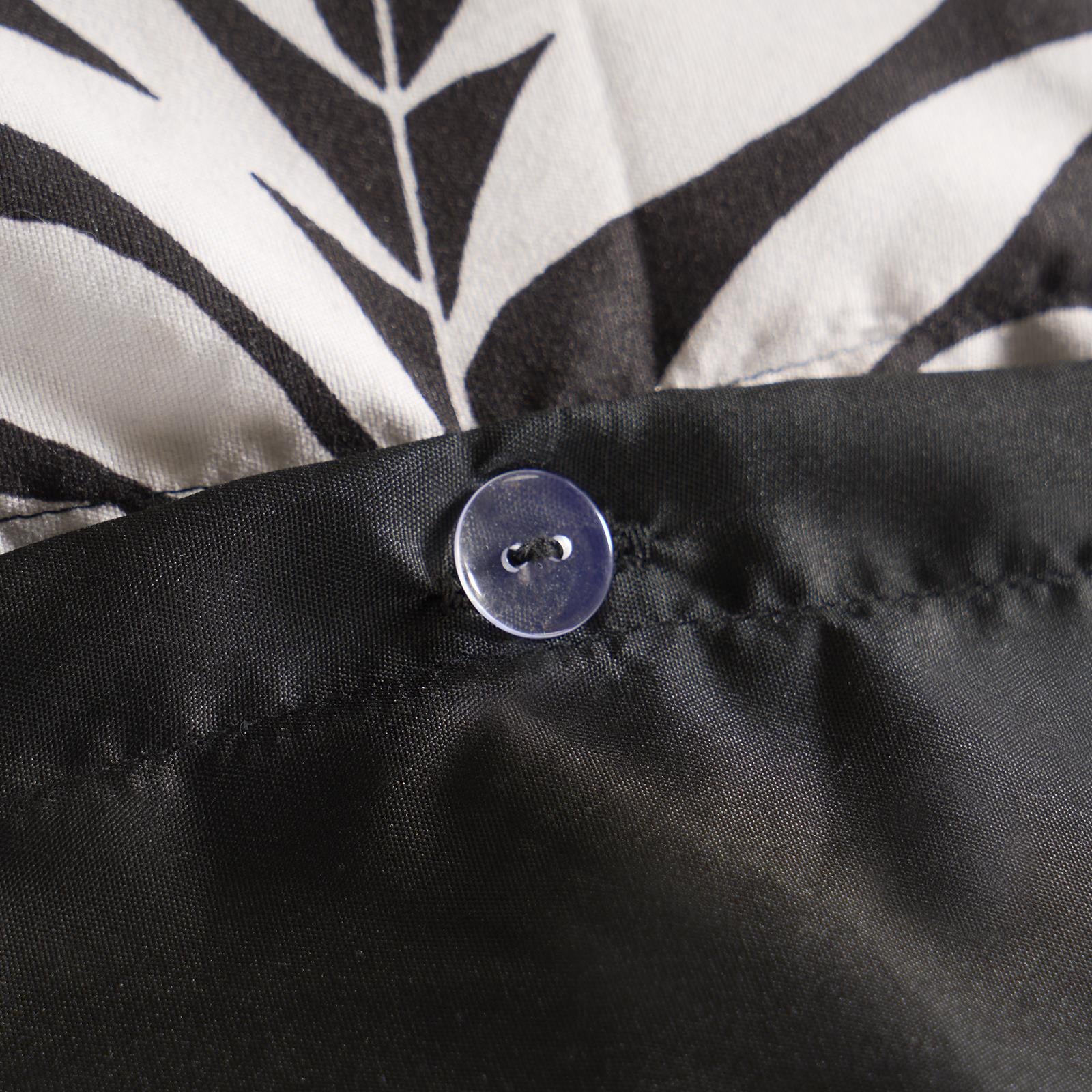 Tropical Duvet Cover Set Pillowcase Soft Leaf Bedding Quilt Single Double King