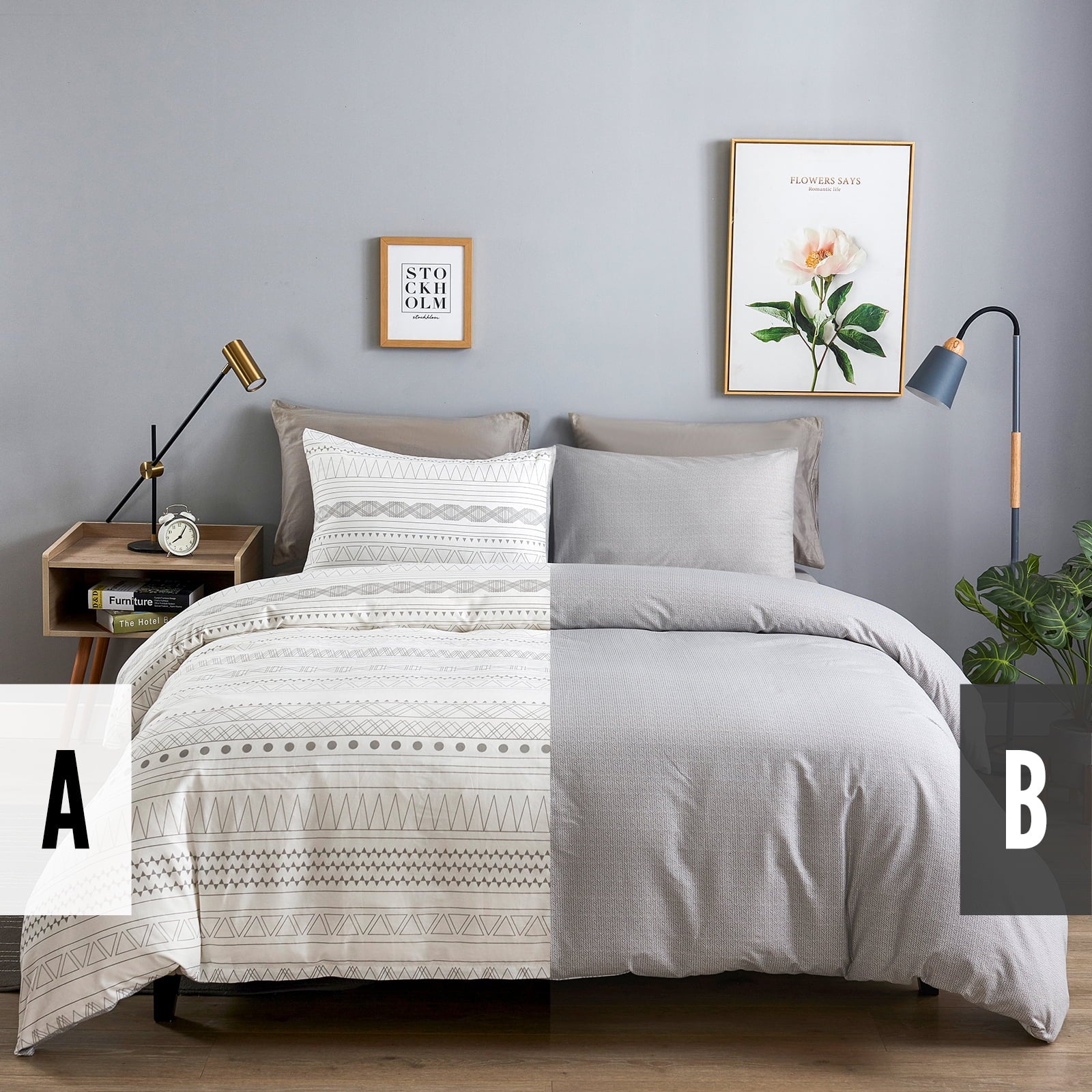 Cotton 800 Thread Count 3 Piece Duvet Sets Queen with Duvet Cover and Pillowcase