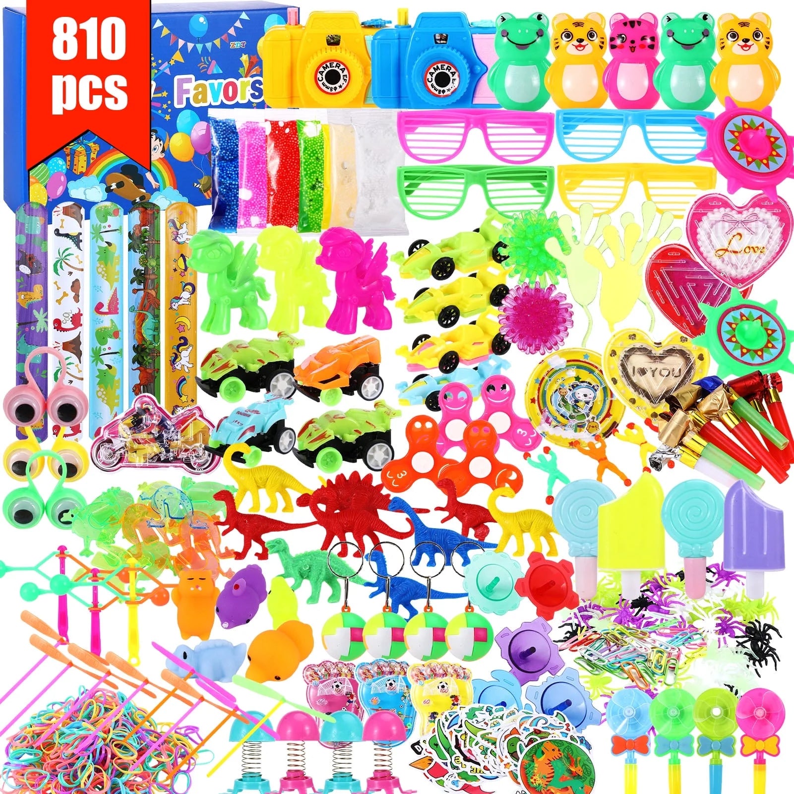 810 Pcs Party Favors for Kids, Fidget Pack Goodie Bags Bulk Toys Treasure Box for Boys Girls, Birthday Party Stocking Stuffers, Pinata Filler Stuffers Toys for Classroom Carnival Prizes Gifts