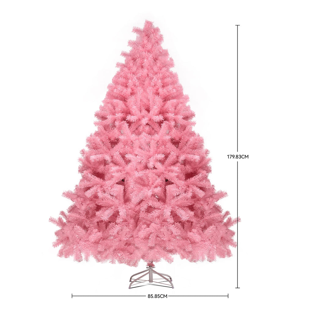Christmas Tree 6Ft, Pink Artificial Christmas Tree with 800 Tips Xmas 180CM Tree for Holiday Decorations