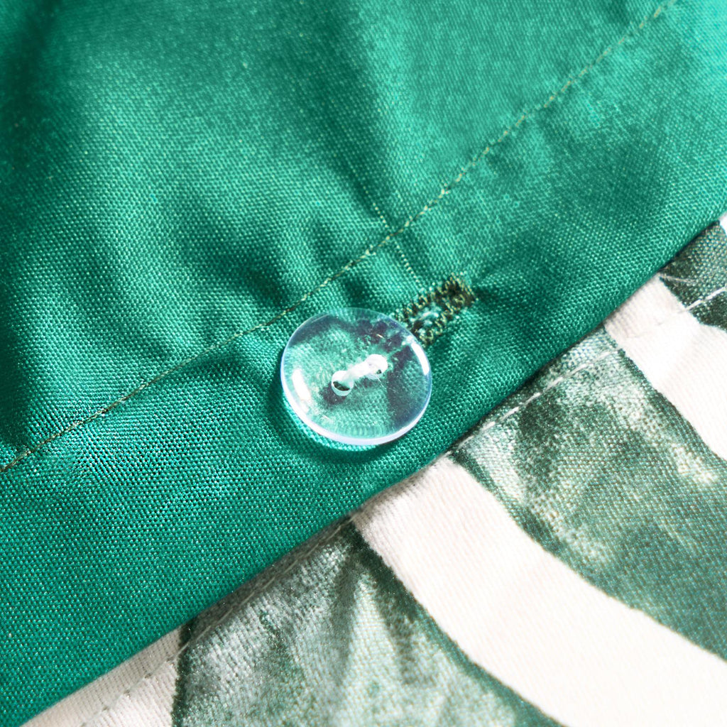 Tropical Duvet Cover Set Pillowcase Soft Leaf Bedding Quilt Single Double King